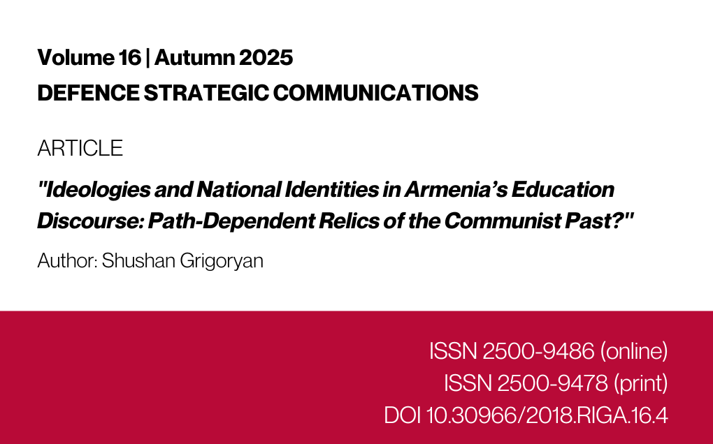 Ideologies and National Identities in Armenia’s Education Discourse: Path-Dependent Relics of the Communist Past?