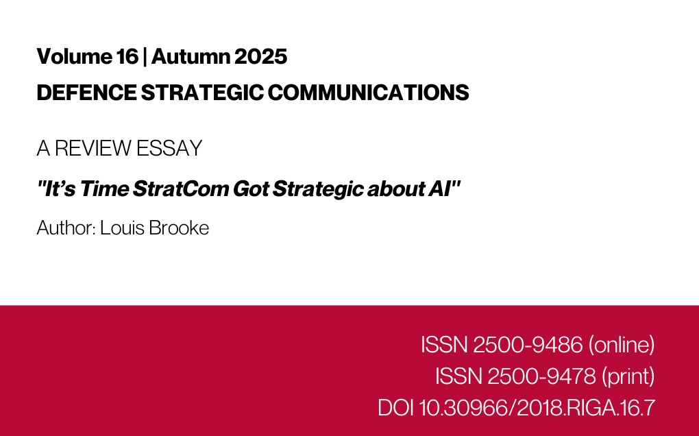 It’s Time StratCom Got Strategic about AI