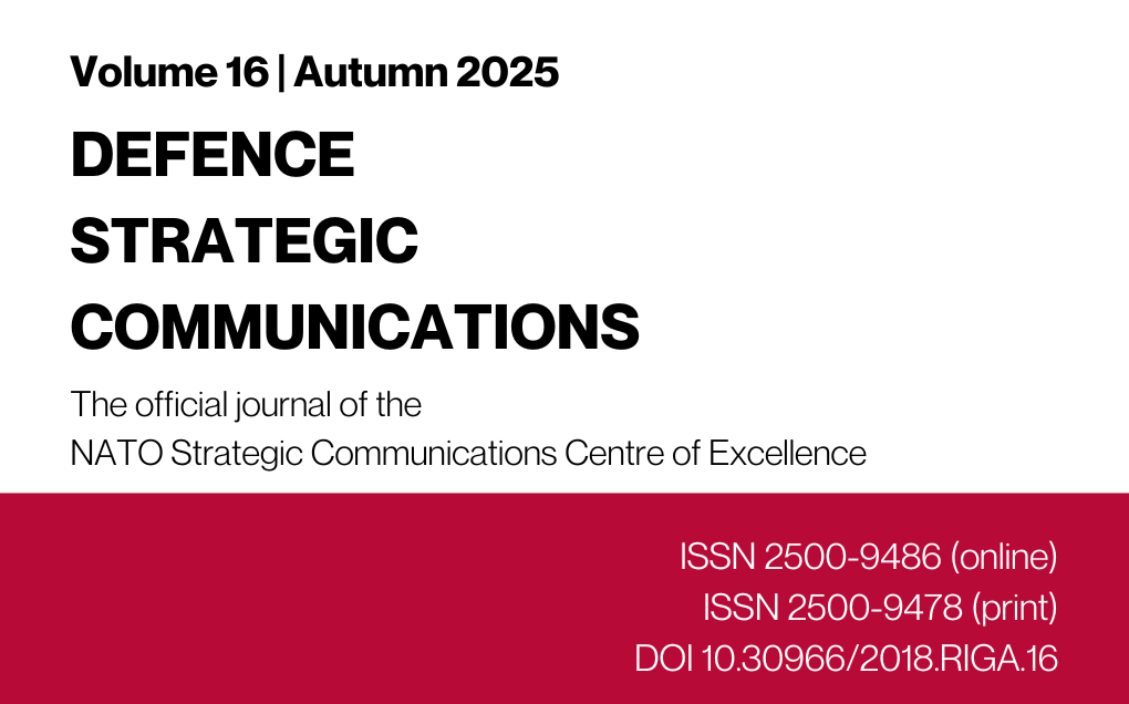 Academic Journal "Defence Strategic Communications", Volume 16 | Autumn 2025